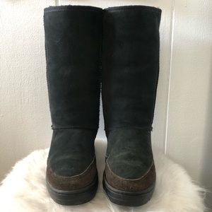 Black tall ugg boots
